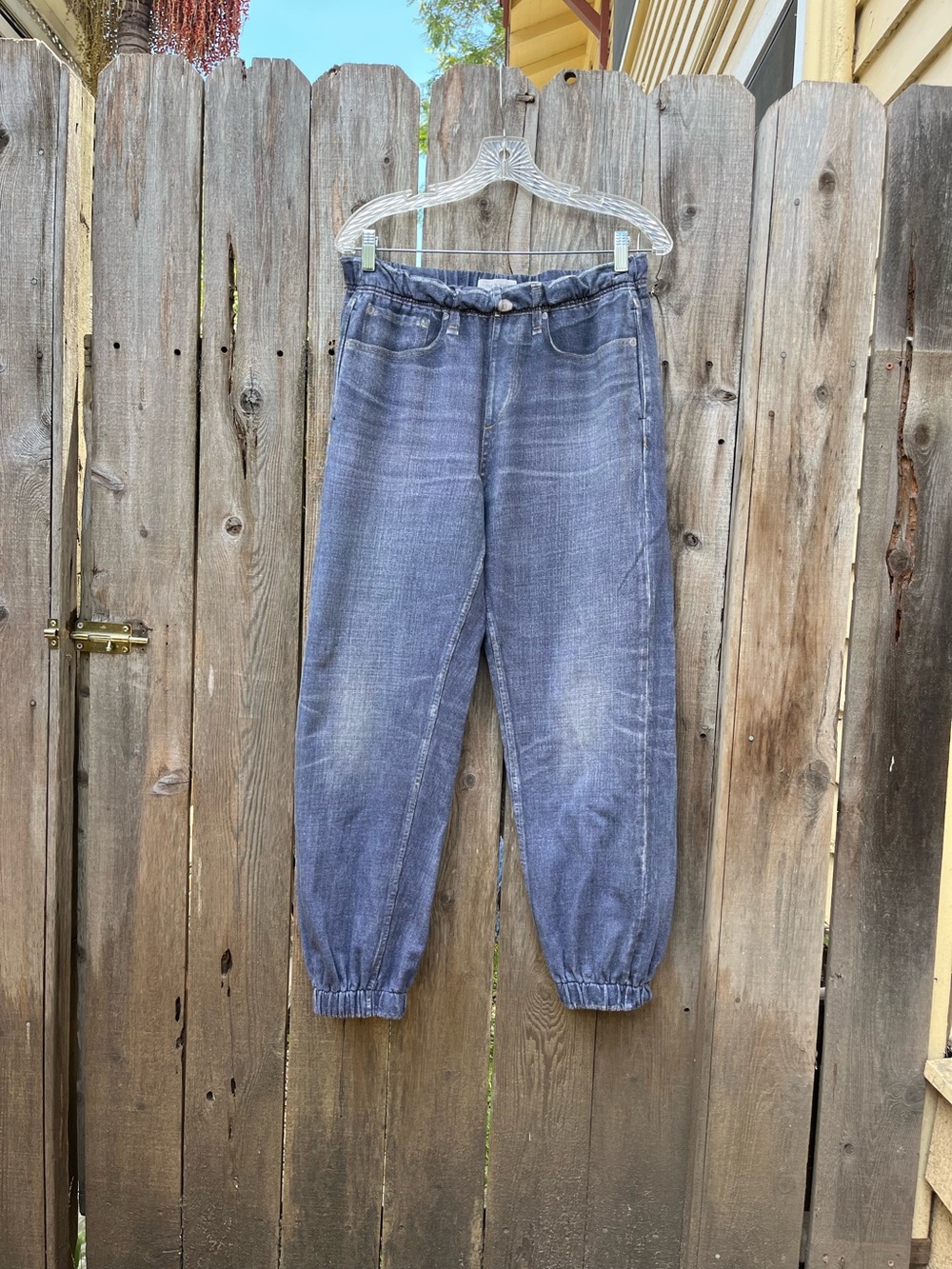 Rag and Bone sweat pants with jean print.